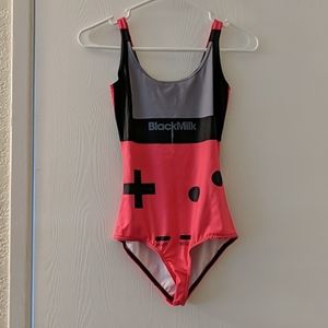 Black milk pink retro gamer swim xs